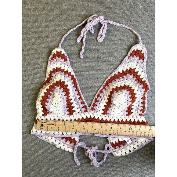 Juniors BP Crochet Halter Top, Size Medium - Picture 9 of 16